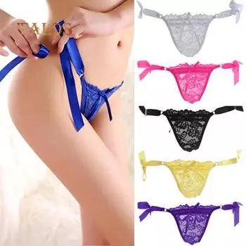 Сексуальные кружевные прозрачные трусики-стринги