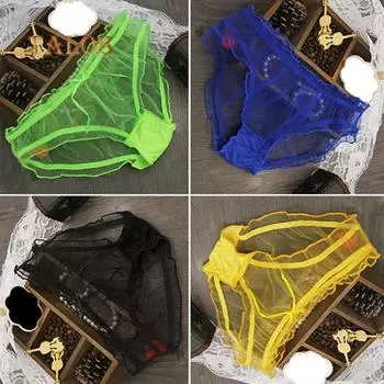 Talos женские сексуальные прозрачные сетчатые трусики с бантом, прозрачные трусы, мягкие трусики, нижнее белье