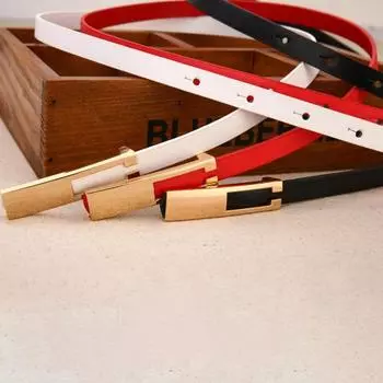 Talos женский тонкий пояс из искусственной кожи с металлической пряжкой, аксессуары для платья белый