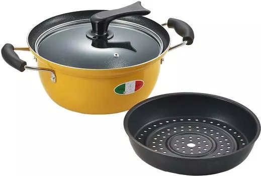 Tamahashi Anna Rossi IH совместимый глубокий 24 см Желтый мульти-горшок AR-178 жёлтый