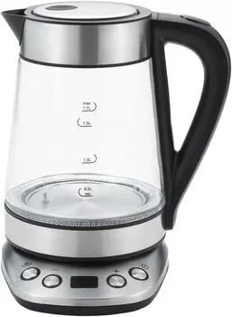 Tamahashi Sastia Temperature Adjustment Glass Electric Kettle 1.7L SUS-02