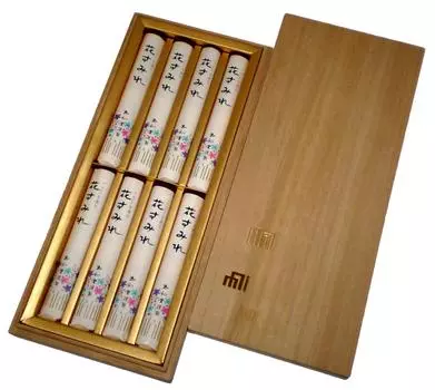 Tamahatsudo incense Hana 8 short paulownia box sticks, Sumire, pieces, #6081