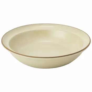 TAMAKI Curry Pasta Plate Edge Line Beige Diameter 21 x Height 700ml Safe 4.6cm Microwave/Dishwasher T-788660