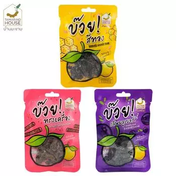 Tamarind House Seedless Plum, Золотая слива, Пикантная слива, вкус черники, 35 г. x 1/3/6/12 - Тайская закуска 35 g.