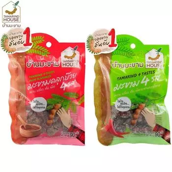 Tamarind House Tamarind & Tastes, Со вкусом сливы / 4 вкуса, 90 г. x 1/2/3/6/12 шт - Тайская закуска 90 g.