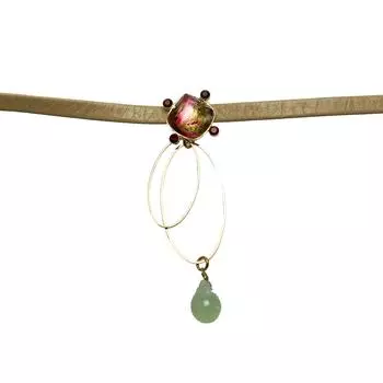 TAMARUSAN бежевый кожаный шнурок стильный чокер