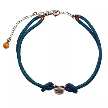 Tamarusan Choker Чистый Шелковый Брайд Оранжевый Завиток Синий Подарок Стильный [TAMARUSAN]
