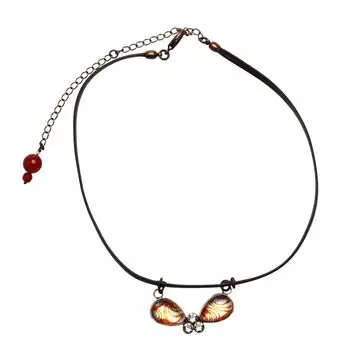 Tamarusan Choker кожаный ремешок античный стиль оранжевый взрослый античный стиль ожерелье [TAMARUSAN]