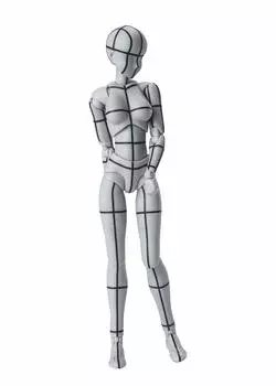 TAMASHII NATIONS цветная 135 мм окрашенная подвижная фигурка SHFiguarts Body-chan - проволочный каркас- (Серая версия.) приблизительно. ПВХ и АБС серый