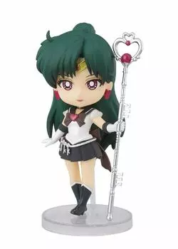 TAMASHII NATIONS Figuarts mini Pretty Guardian Sailor Moon Super Sailor Pluto Приблизительно 90 мм окрашенная подвижная фигурка - Вечное издание - ПВХ и АБС