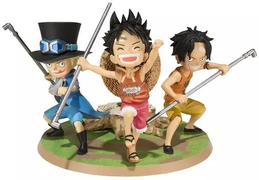 TAMASHII NATIONS Figuarts ZERO ONE PIECE Luffy Ace Sabo Promise 90 мм ПВХ АБС окрашенная полная фигурка - Сводный брат - Приблизительно. &