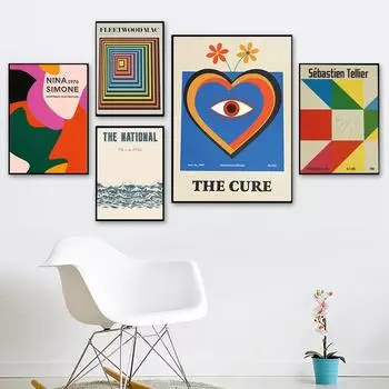 Tame Impala абстрактный цветной принт плакат с цитатой музыкальная песня тексты песен настенная художественная картина эстетическая ретро холст картина декор для спальни 21cm30cm NoFrame