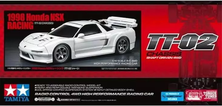 Tamiya 110 Electric RC Car Series No.739 1998 Honda NSX Racing (Шасси ТТ-02) 58739