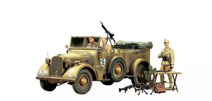 Tamiya 135 Italeri Series No.15 German Army Medium Military Vehicle Horch Kfz.15 North African Front Plastic Model 37015
