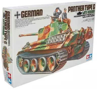 Tamiya 135 Military Miniature Series No.176 Немецкий армейский средний танк Panther G, поздняя модель, пластиковая модель 35176