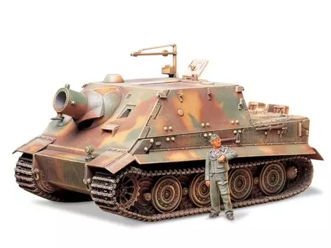 Tamiya 135 Military Miniature Series No.177 German Army 38cm Assault Mortar Storm Tiger Plastic Model 35177
