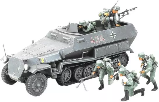 Tamiya 135 Military Miniature Series No.20 Немецкая армейская транспортная машина Hanomark, пластиковая модель 35020