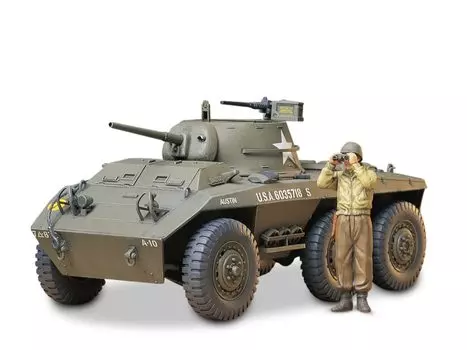 Tamiya 135 Military Miniature Series No.228 Легкая бронированная машина армии США M8 Greyhound Пластиковая модель 35228