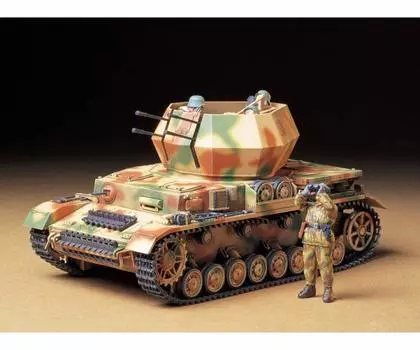Tamiya 135 Military Miniature Series No.233 German Army No. IV Anti-Aircraft Tank Wilberwind Plastic Model 35233