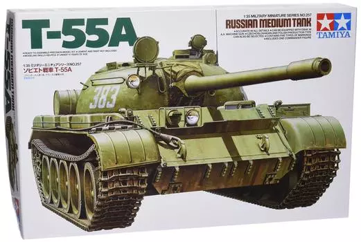 Tamiya 135 Military Miniature Series No.257 Soviet Army Tank T-55A Plastic Model 35257