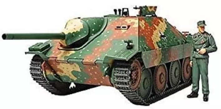Tamiya 135 Military Miniature Series No.285 Немецкая армейская САУ Hetzer, среднесрочное производство, пластиковая модель 35285