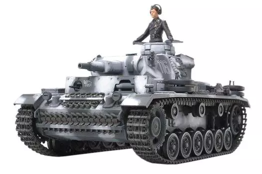 Tamiya 135 Military Miniature Series No.290 German Army Panzer III Tank N Type Plastic Model 35290