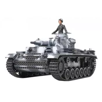 Tamiya 135 Военная миниатюра Серия № 290 Немецкий армейский танк Panzer III Тип N Пластиковая модель 35290