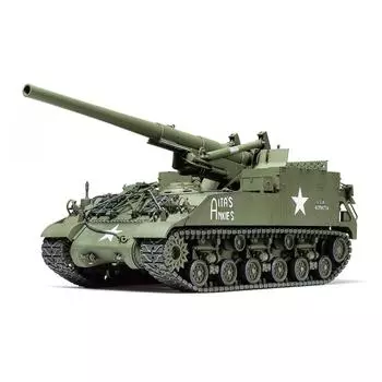 Tamiya 135 Military Miniature Series No.351 Армия США 155-мм самоходная артиллерийская установка M40 Big Shot Пластиковая модель 35351