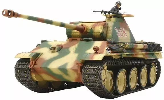 Tamiya 135 Танк серии № 55 немецкой армии Panther G раннего типа с одним моторизованным двигателем, пластиковая модель 30055