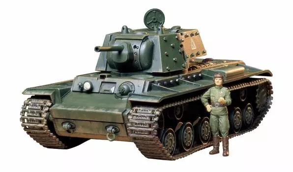 Tamiya 135 Военная миниатюра Серия № 142 Советская Армия Тяжелый танк КВ-1Б Пластиковая модель 35142