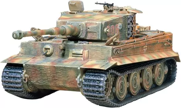 Tamiya 135 Военная миниатюра Серия № 146 Немецкий армейский тяжелый танк Tiger I Тип позднего производства Пластиковая модель 35146