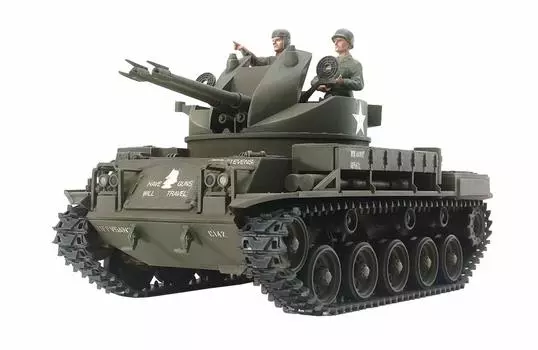 TAMIYA 135 Военная миниатюра Серия №161 Американская зенитная самоходная пушка M42 Duster Пластиковая модель с 3 фигурками экипажа 35161