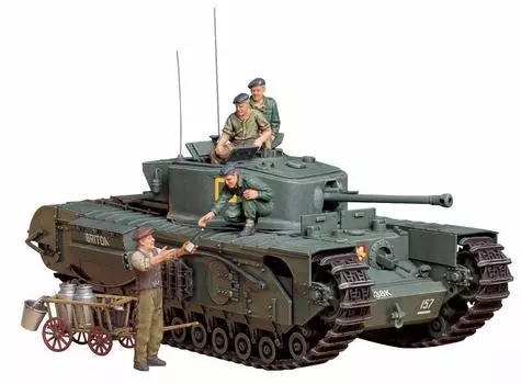 Tamiya 135 Военная миниатюра Серия №210 Британский армейский пехотный танк Churchill Mk.VII Пластиковая модель 35210