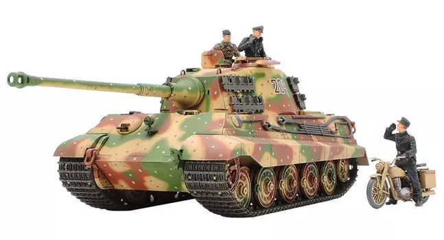 Tamiya 135 Военная миниатюра Серия № 252 Немецкий армейский тяжелый танк King Tiger Henschel Башня Арденны Передняя пластиковая модель 35252