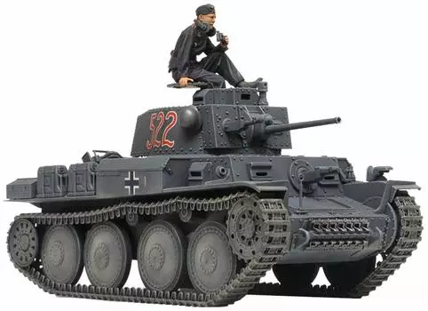 Tamiya 135 Военная миниатюра Серия № 369 Немецкий армейский легкий танк 38 (T) Пластиковый тип EF Модель 35369