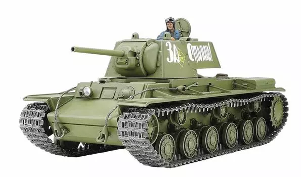 Tamiya 135 Военная миниатюра Серия №372 Советский тяжелый танк КВ-I 1941 года раннего выпуска Пластиковая модель 35372