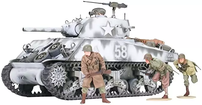 Tamiya 135 Военная миниатюрная серия № 251 Армия США M4A3 Sherman 105-мм гаубица, установленная на штурмовой установке, пластиковая модель 35251