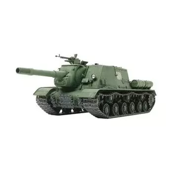 Tamiya 135 Военная миниатюрная серия № 303 Тяжелая самоходно-артиллерийская артиллерийская установка Советской Армии JSU-152 Пластиковая модель 35303 26.21cmx8.76cmx7.06cm зелёный