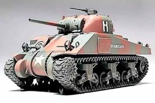 Tamiya 148 Коллекция военных миниатюр № 6 Армия США M4 Sherman Ранний тип 66-го танкового полка Окрашенная полная модель 26506