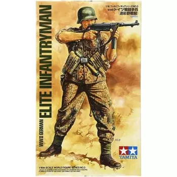 TAMIYA 1/16 World Figure Series No.03 German Army Combat Infantry Camouflage Field Uniform Plastic Model 36303
