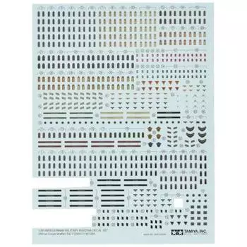 Tamiya 1/35 Detail Up Parts Series No.41 Немецкая армия Африканский корпус/Ваффен-СС ранг декаль пластиковые детали для модели 12641