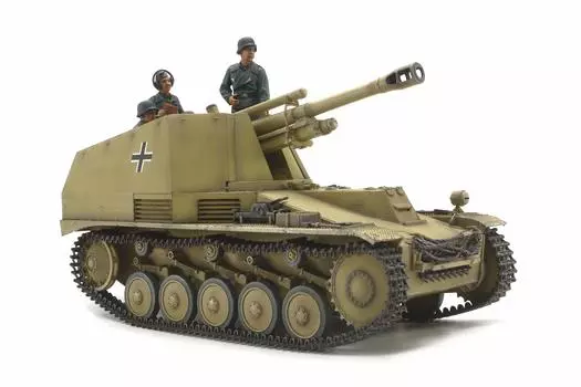 Tamiya 1/35 Military Miniature Series No.358 German Self-Propelled Howitzer Vespe Italian Front Plastic Model 35358