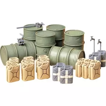 Tamiya 1/35 Военная миниатюра Серия № 186 Немецкая армия Набор бочек Пластиковая модель 35186