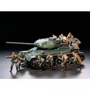 TAMIYA 1/35 Военная миниатюра серия № 207 Советская Армия Пехота Передовой набор Пластиковая модель 35207