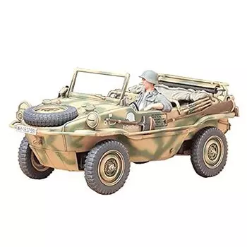 Tamiya 1/35 Военная миниатюра Серия №224 Немецкая армия Pkw.K2s Schwimwagen Тип 166 Пластиковая модель 35224