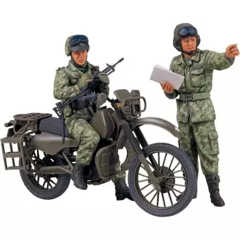 Tamiya 1/35 Военная миниатюра Серия № 245 Мотоциклетный разведывательный набор для сил самообороны, пластиковая модель 35245