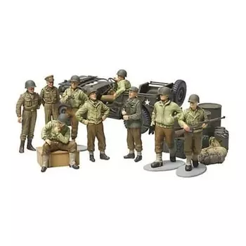 Tamiya 1/48 Военная миниатюра Серия №52 US Army Infantry Frontline Rest Set Пластиковая модель 32552