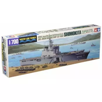 Tamiya 1/700 Waterline Series No.006 Maritime Self-Defense Force Transport Ship LST-4002 Shimokita Plastic Model 31006