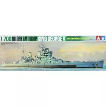 Tamiya 1/700 Waterline Series No.604 линкор Королевского флота King George V Пластиковая модель 77525
