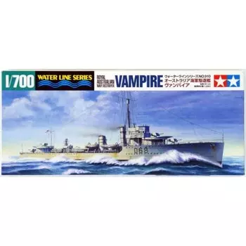 Tamiya 1/700 Waterline Series No.910 Australian Navy Destroyer Vampire Plastic Model 31910